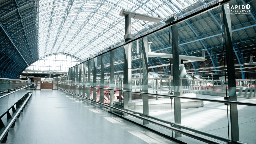 The Eurostar terminal at St Pancras Station.