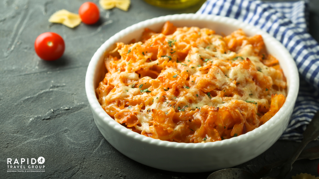 A fresh pasta bake.