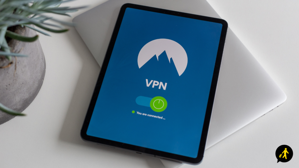 A VPN loading on a tablet.