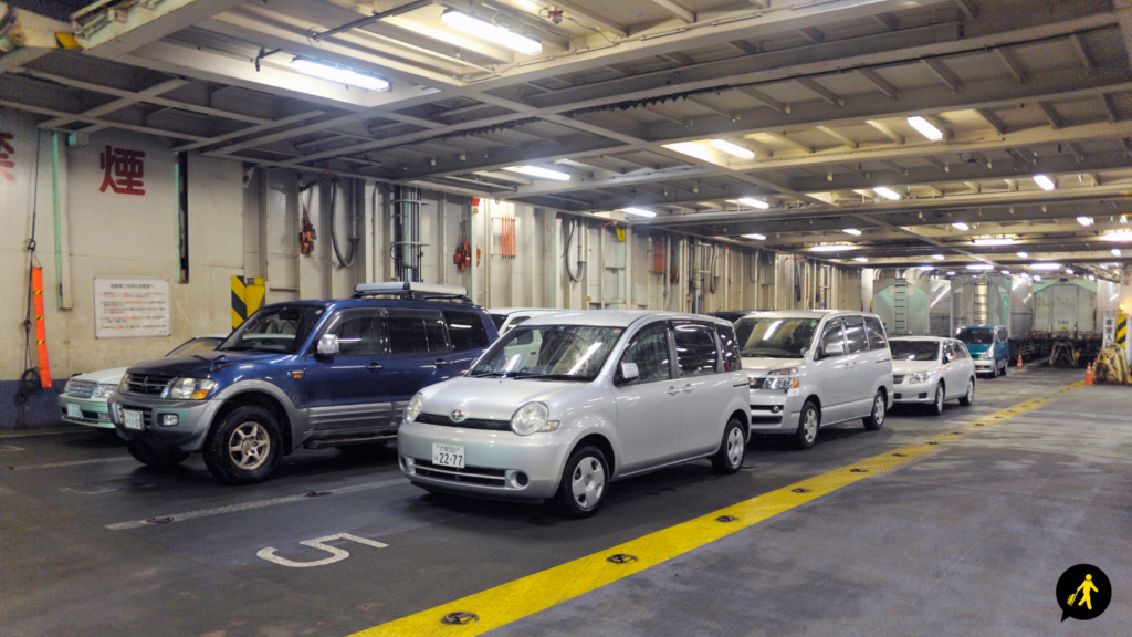 Vehicles on-board a Ferry