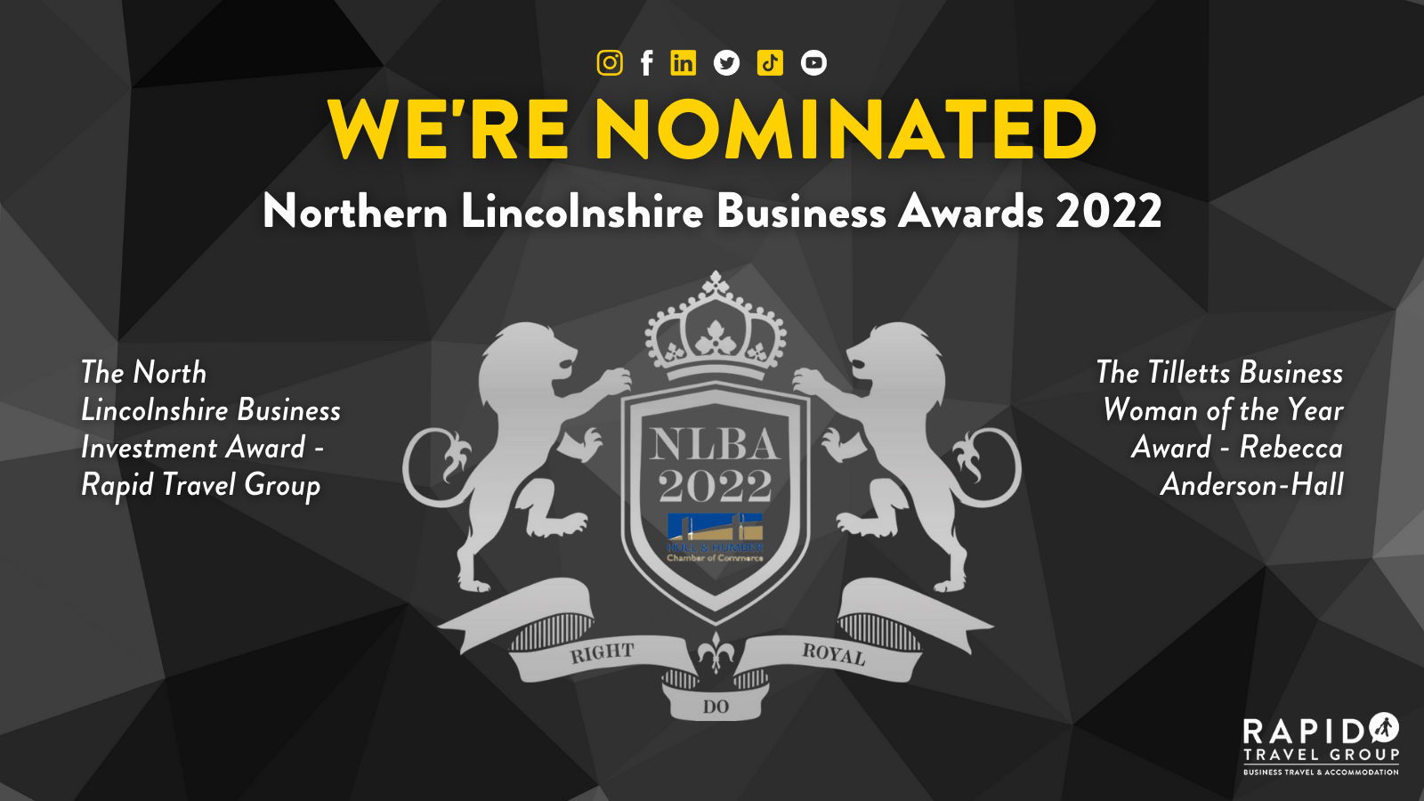 We're Nominated: North Lincolnshire Business Awards 2022